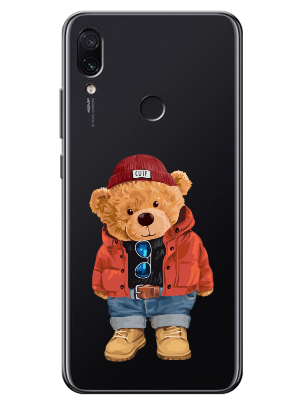 Redmi%20Note%207%20Teddy%20Bear%20Şeffaf%20Telefon%20Kılıfı