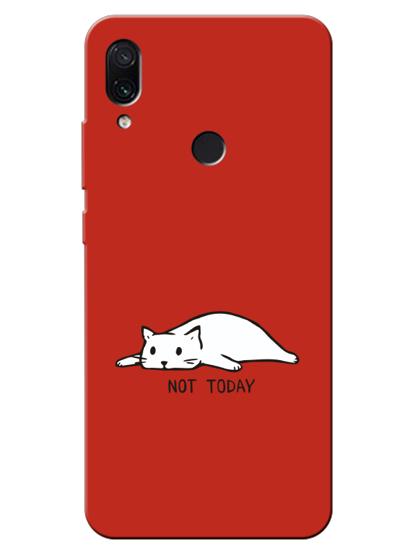 Redmi%20Note%207%20Not%20Today%20Kedi%20Kırmızı%20Telefon%20Kılıfı