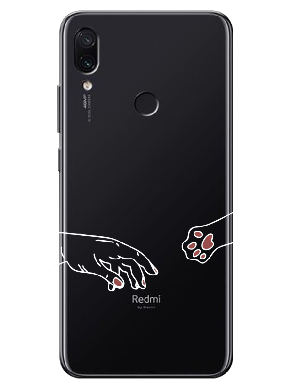 Redmi%20Note%207%20Hand%20And%20Paw%20Şeffaf%20Telefon%20Kılıfı