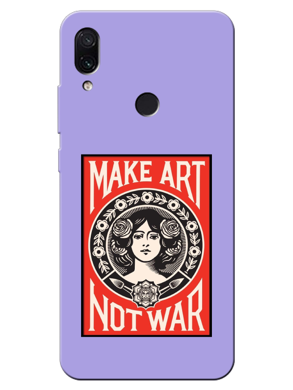 Redmi%20Note%207%20Make%20Art%20Not%20War%20Lila%20Telefon%20Kılıfı