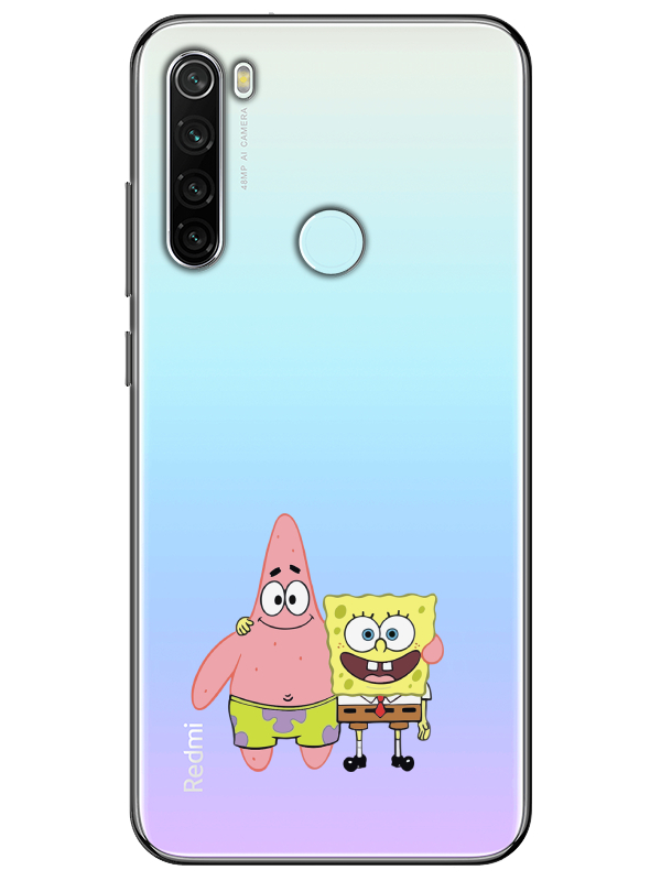 Redmi%20Note%208%20Sünger%20Bob%20Ve%20Patrickstar%20Şeffaf%20Telefon%20Kılıfı