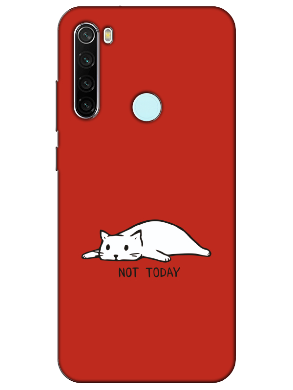 Redmi%20Note%208%20Not%20Today%20Kedi%20Kırmızı%20Telefon%20Kılıfı