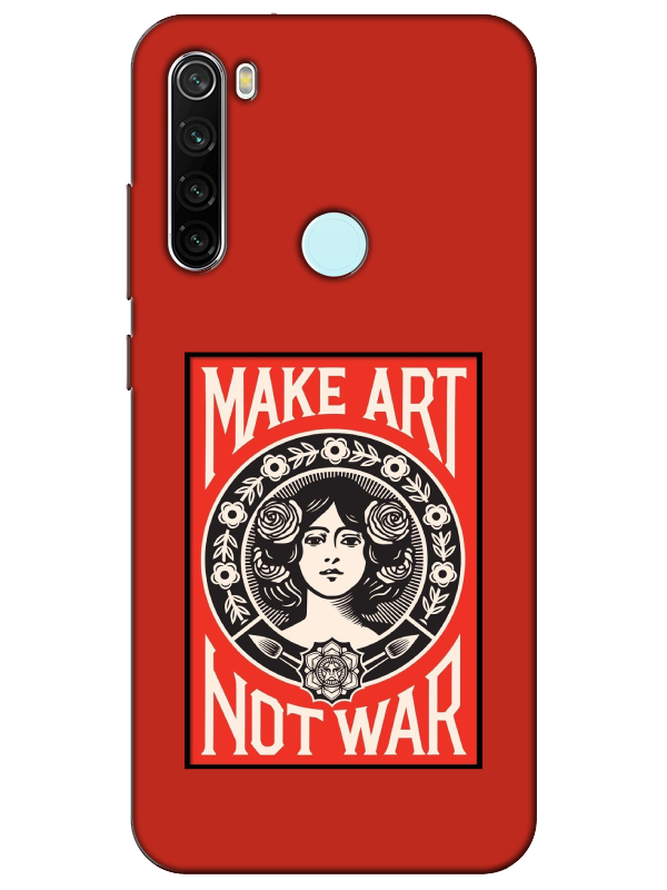 Redmi%20Note%208%20Make%20Art%20Not%20War%20Kırmızı%20Telefon%20Kılıfı