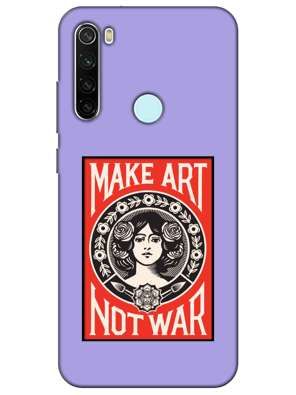 Redmi%20Note%208%20Make%20Art%20Not%20War%20Lila%20Telefon%20Kılıfı