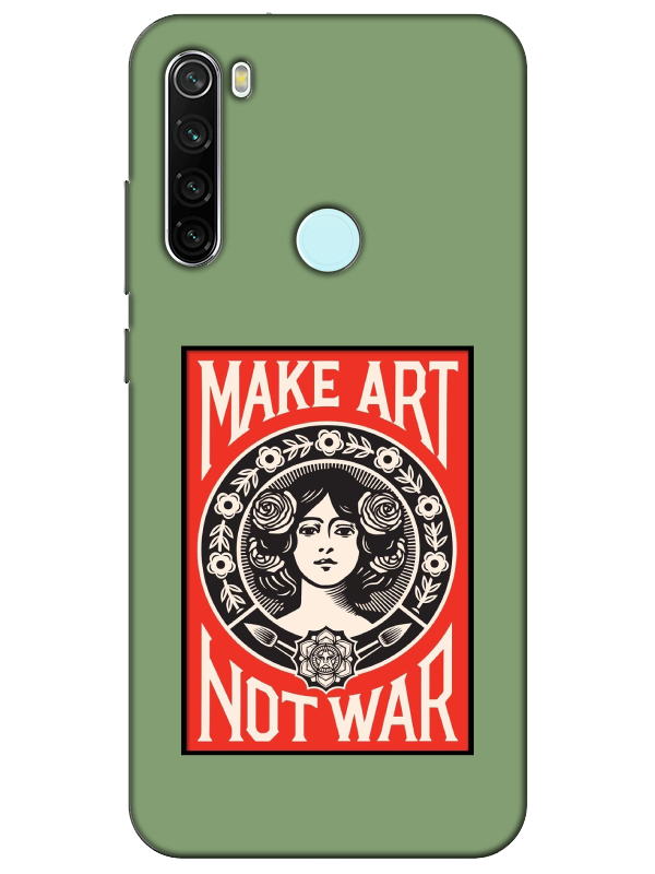 Redmi%20Note%208%20Make%20Art%20Not%20War%20Yeşil%20Telefon%20Kılıfı