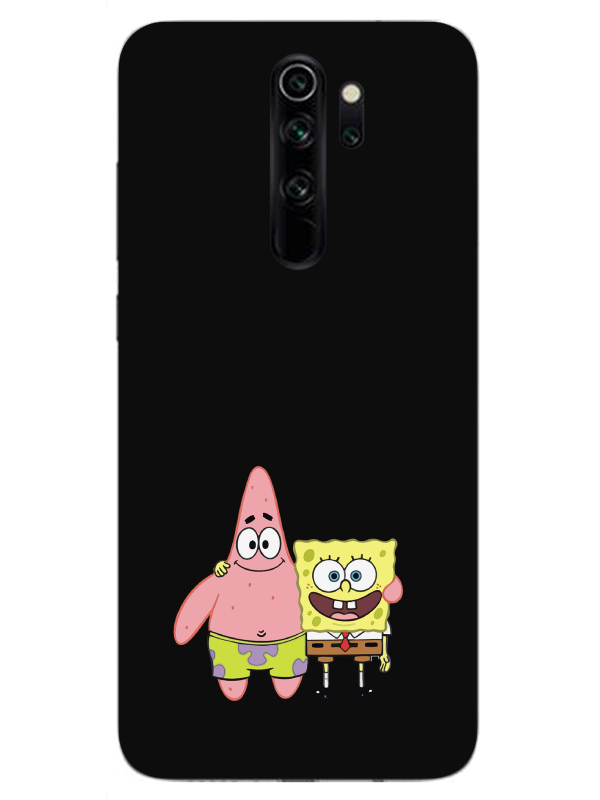 Redmi%20Note%208%20Pro%20Sünger%20Bob%20Ve%20Patrickstar%20Siyah%20Telefon%20Kılıfı