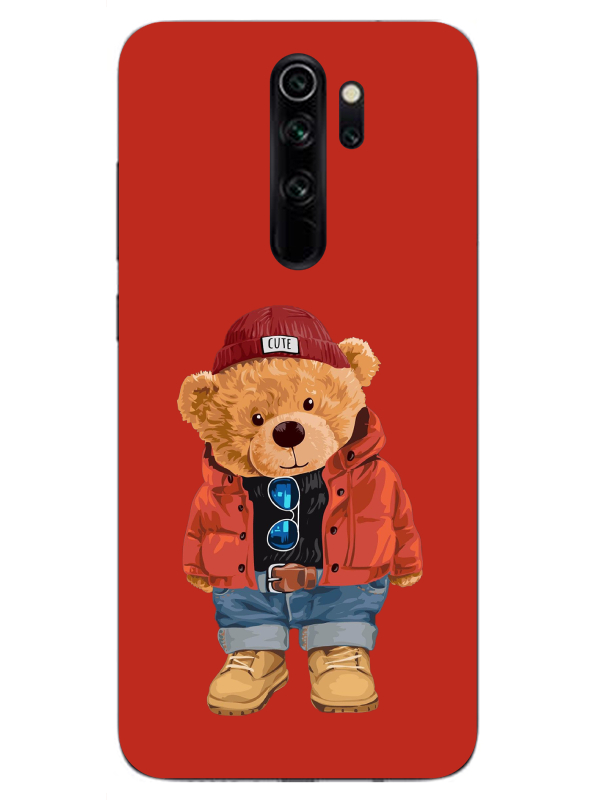 Redmi%20Note%208%20Pro%20Teddy%20Bear%20Kırmızı%20Telefon%20Kılıfı