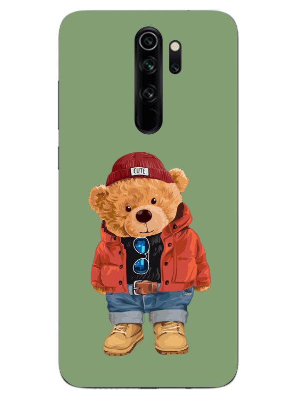 Redmi%20Note%208%20Pro%20Teddy%20Bear%20Yeşil%20Telefon%20Kılıfı