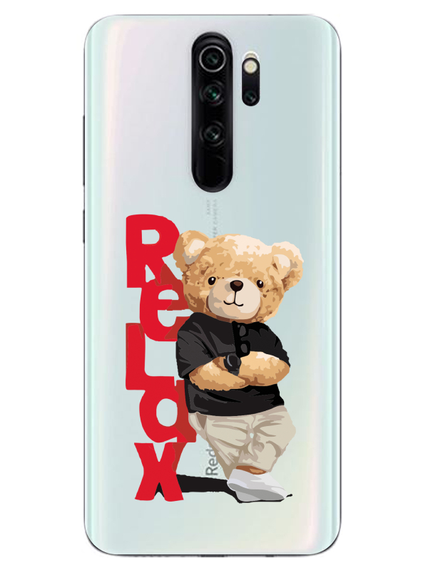 Redmi%20Note%208%20Pro%20Teddy%20Bear%20Relax%20Şeffaf%20Telefon%20Kılıfı