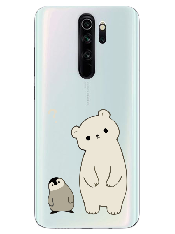 Redmi%20Note%208%20Pro%20Penguen%20Ve%20Ayıcık%20Şeffaf%20Telefon%20Kılıfı