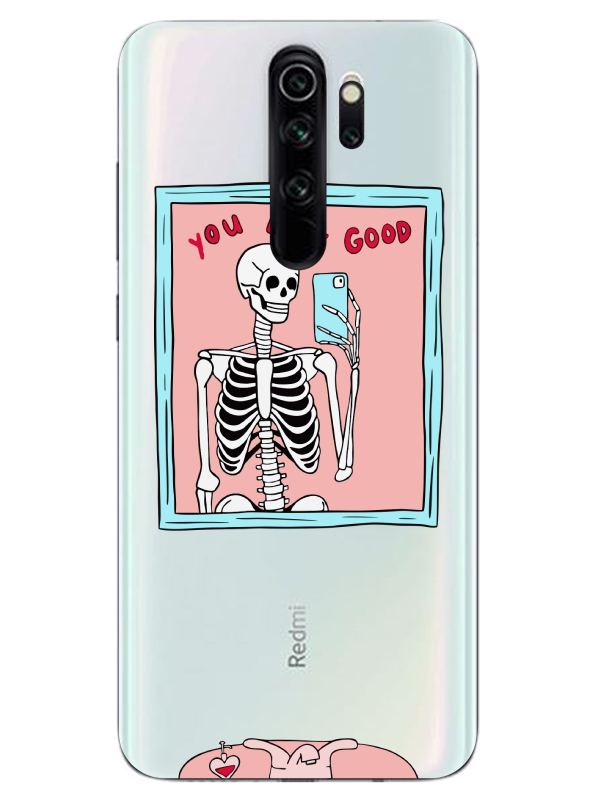 Redmi%20Note%208%20Pro%20You%20Look%20Good%20İskelet%20Şeffaf%20Telefon%20Kılıfı