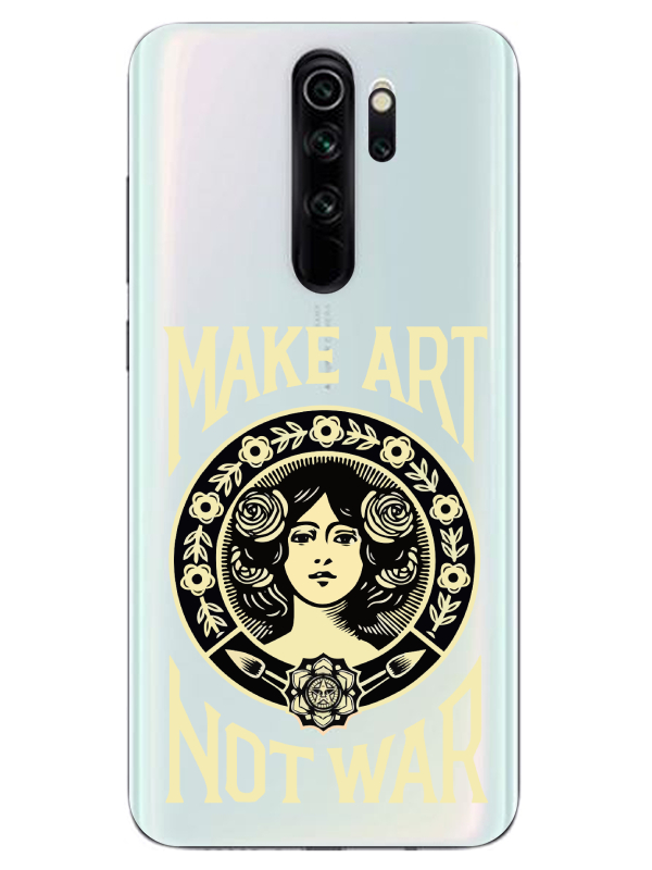 Redmi%20Note%208%20Pro%20Make%20Art%20Not%20War%20Şeffaf%20Telefon%20Kılıfı