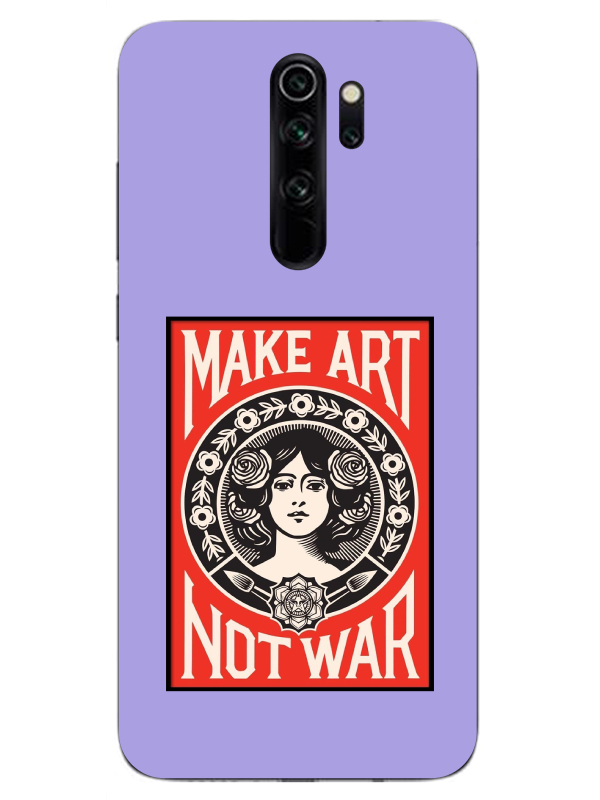 Redmi%20Note%208%20Pro%20Make%20Art%20Not%20War%20Lila%20Telefon%20Kılıfı