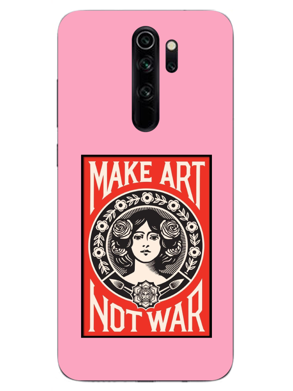 Redmi%20Note%208%20Pro%20Make%20Art%20Not%20War%20Pembe%20Telefon%20Kılıfı