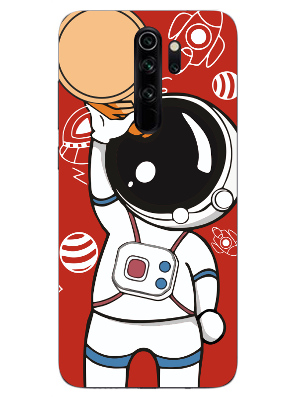 Redmi%20Note%208%20Pro%20Astronot%20Kırmızı%20Telefon%20Kılıfı