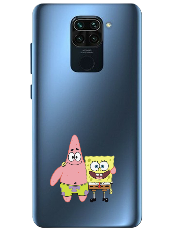 Redmi%20Note%209%20Sünger%20Bob%20Ve%20Patrickstar%20Şeffaf%20Telefon%20Kılıfı