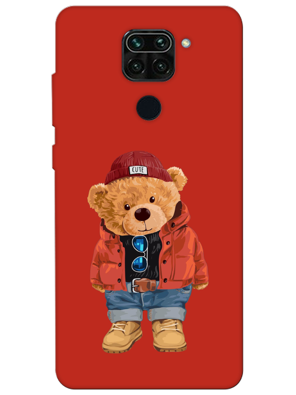 Redmi%20Note%209%20Teddy%20Bear%20Kırmızı%20Telefon%20Kılıfı