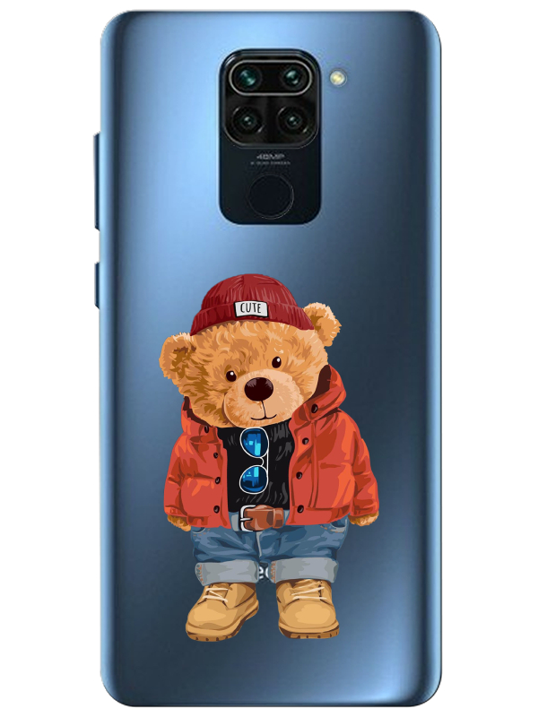 Redmi%20Note%209%20Teddy%20Bear%20Şeffaf%20Telefon%20Kılıfı