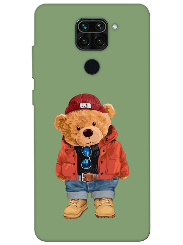 Redmi%20Note%209%20Teddy%20Bear%20Yeşil%20Telefon%20Kılıfı