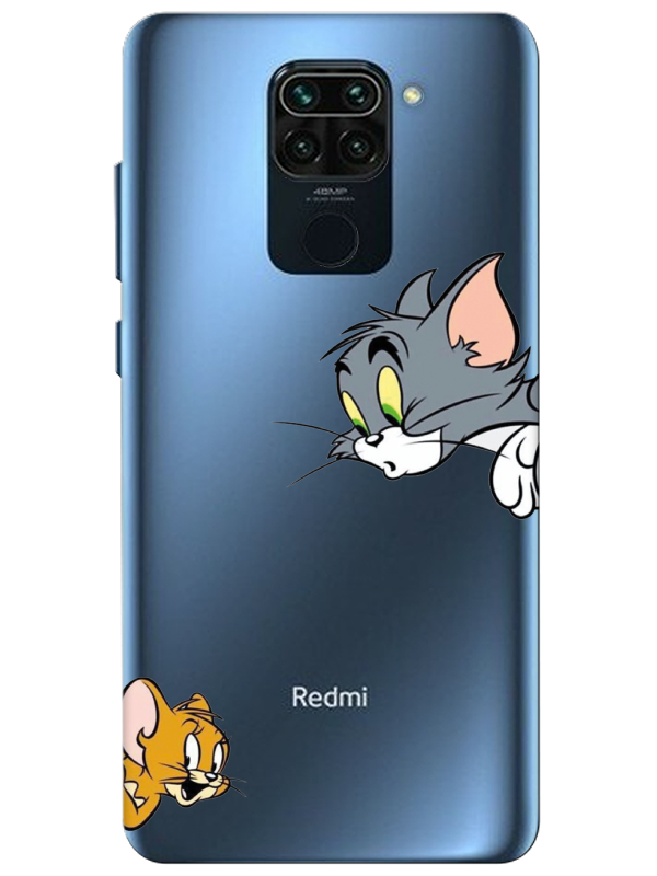 Redmi%20Note%209%20Tom%20And%20Jerry%20Şeffaf%20Telefon%20Kılıfı