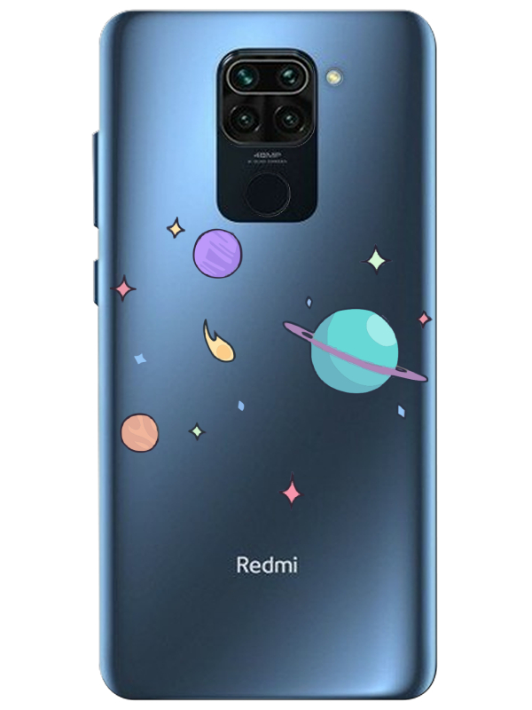 Redmi%20Note%209%20Gezegen%20Tasarım%20Şeffaf%20Telefon%20Kılıfı