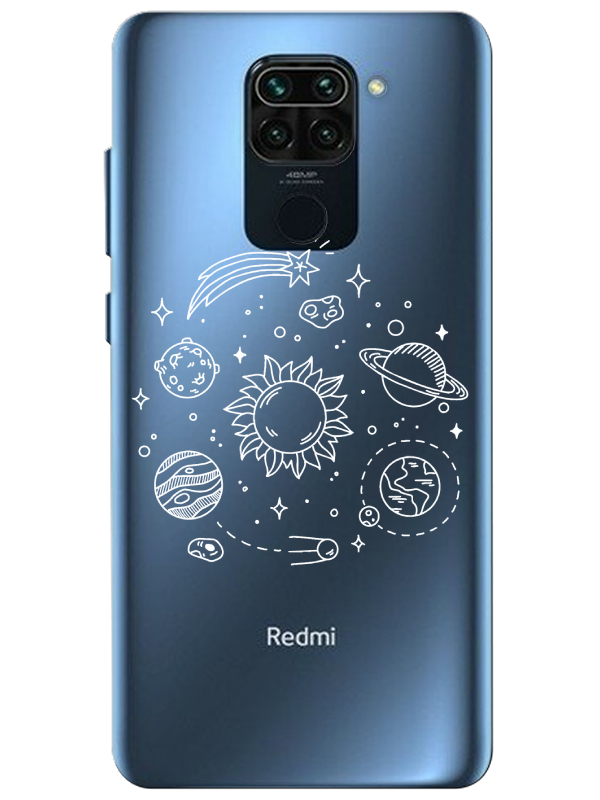 Redmi%20Note%209%20Gezegen%20Şeffaf%20Telefon%20Kılıfı