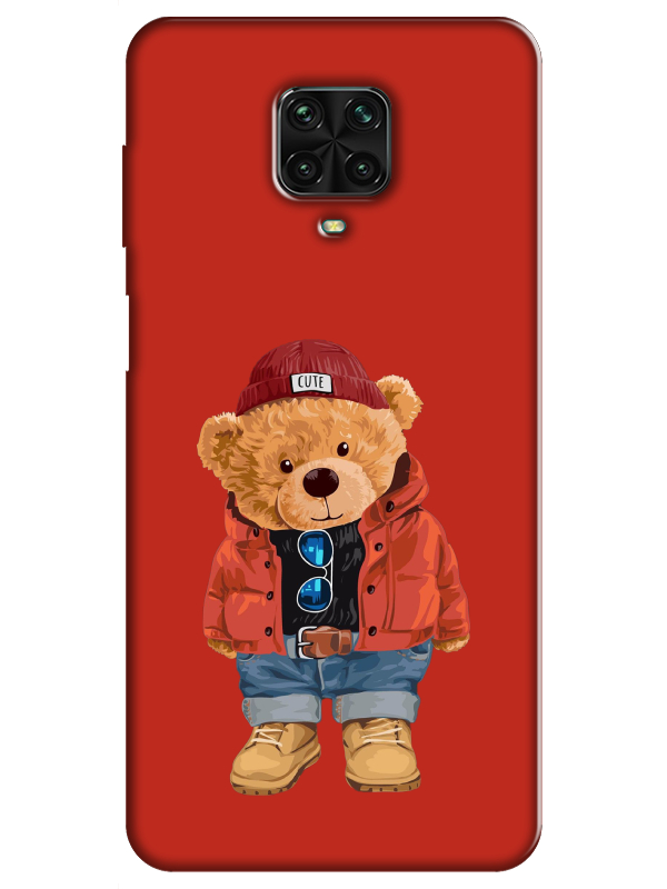 Redmi%20Note%209%20Pro%20Teddy%20Bear%20Kırmızı%20Telefon%20Kılıfı