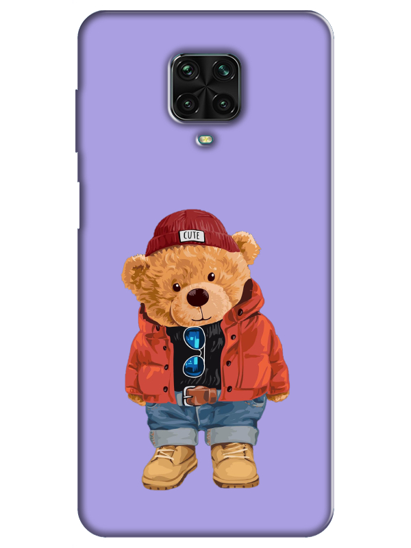 Redmi%20Note%209%20Pro%20Teddy%20Bear%20Lila%20Telefon%20Kılıfı