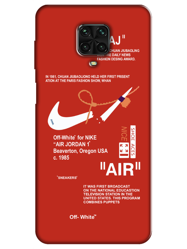 Redmi%20Note%209%20Pro%20Nike%20Air%20Kırmızı%20Telefon%20Kılıfı