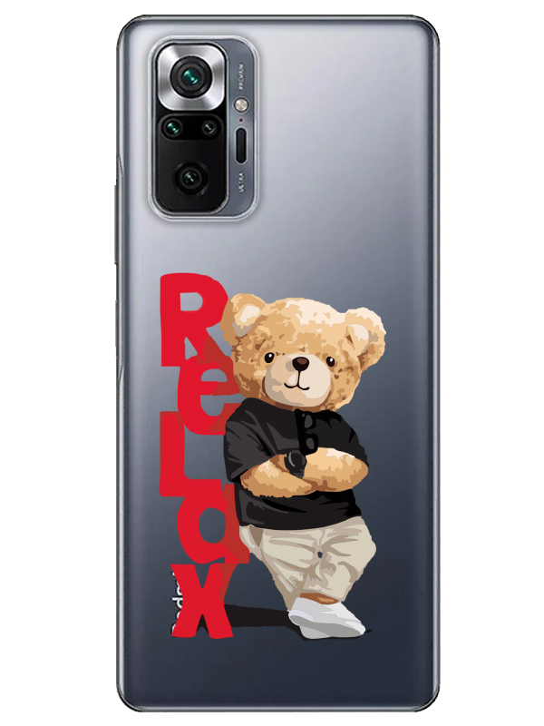 Redmi%20Note%2010%20Pro%20Teddy%20Bear%20Relax%20Şeffaf%20Telefon%20Kılıfı